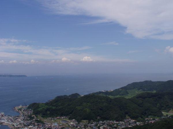 Blick vom Nokogiriyama auf die Bucht von Tokyo