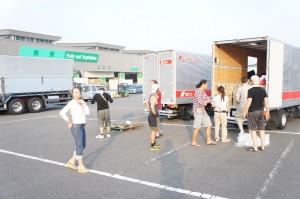 Gemüse aufladen in Kōriyama