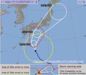 Taifun Man-Yi. Mehr zum Werdegang siehe hier: http://www.jma.go.jp/en/typh/1318.html