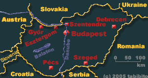 Clickable map of Hungary