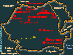 Clickable map of Romania