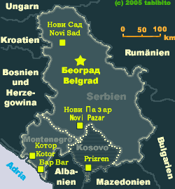 Karte von Jugoslawien