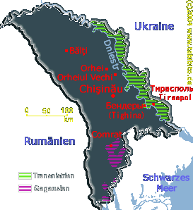 Karte von Moldau