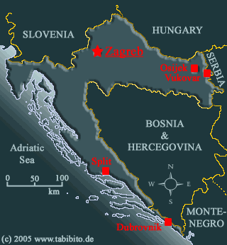 Map of Croatia