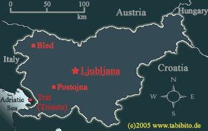 Clickable map of Slovenia