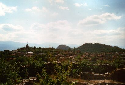 Blick von den Eumolpias-Ruinen auf Plovdiv