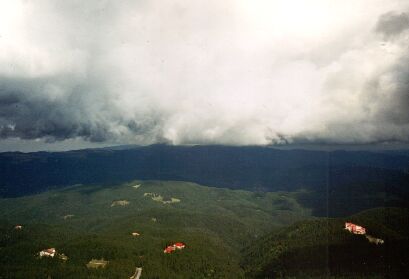 View of the Rodopi mountains from Snezhanka