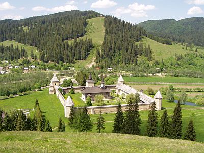 The fully restored monastery and the lovely settings