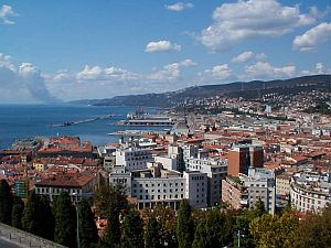 Blick von der Festung auf Triest