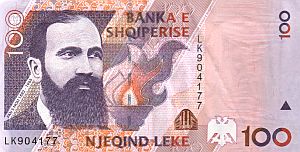 Neuer albanischer 100 Leke-Schein