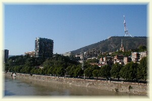 The city centre of Tbilisi