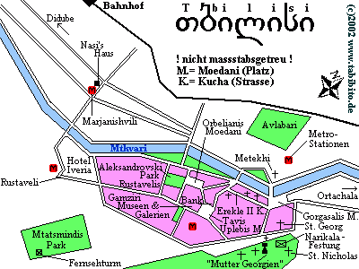 Stadtplan von Tbilissi