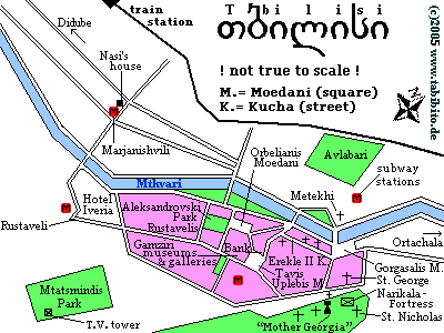 City map of Tbilisi