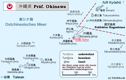 Karte von Okinawa