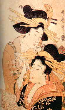Zwei Kurtisanen von Kitagawa Utamaro (1754-1806)
