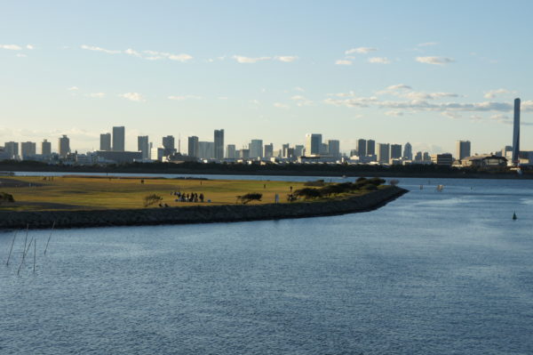 Blick vom Strandpark Richtung Tokyo