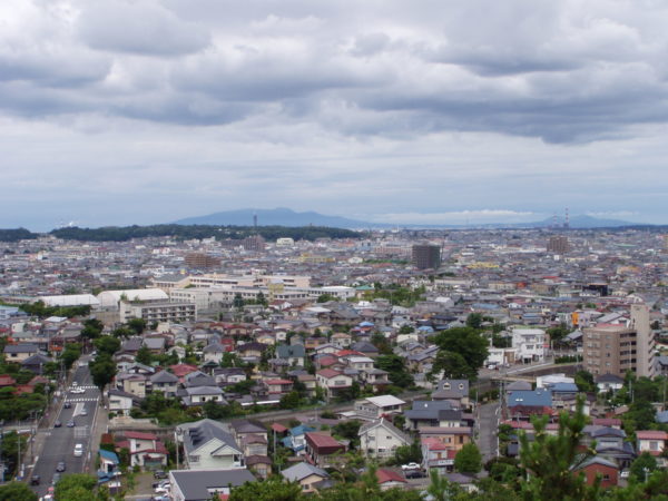 Blick von der Burgruine auf die Innenstadt