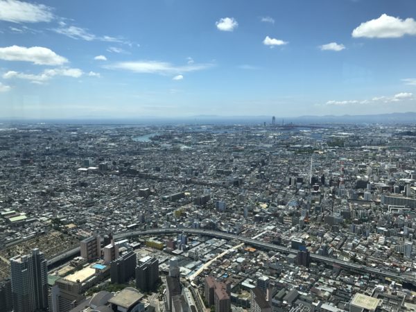 Blick über das Stadtzentrum Richtung Hafen