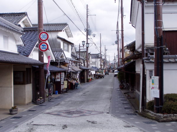 Im alten Stadtviertel Kawara-machi