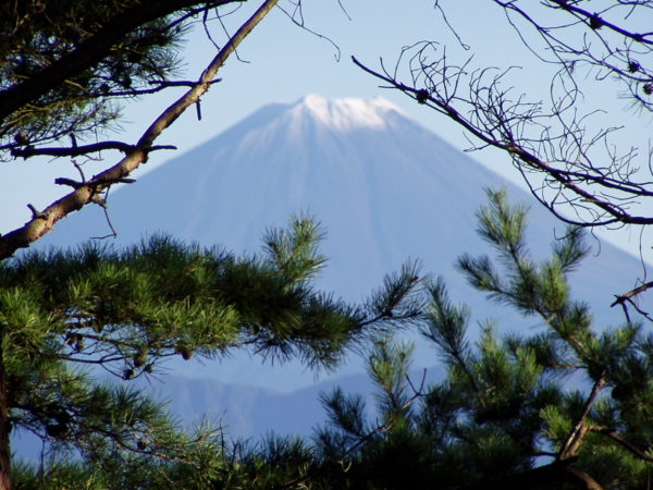 Wenn man Glück hat, kann man von hier den Fuji-san in seiner ganzen Pracht bewundern