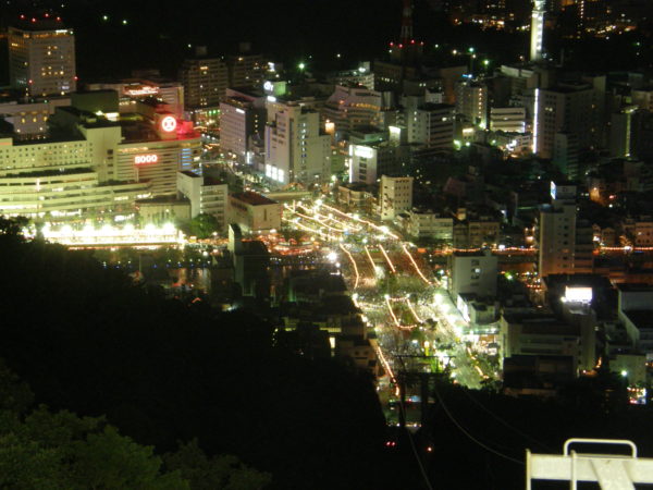 Zentrum von Tokushima - vom Bizan aus gesehen