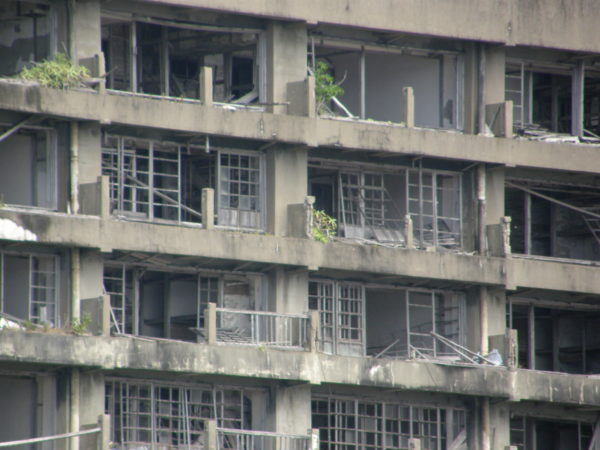 Gunkanjima: Taifune hinterlassen ihre Spuren