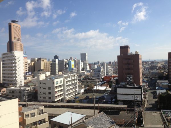 Das Stadtzentrum von Hamamatsu rund um den Hauptbahnhof