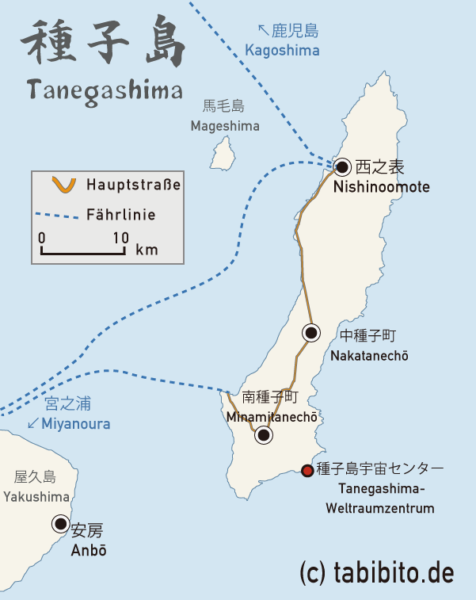 Karte von Tanegashima