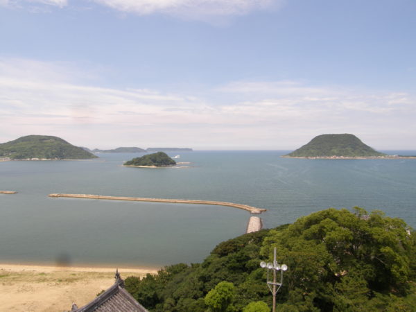 Blick von der Burg von Karatsu gen Meer