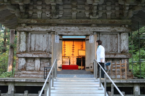 Die Hagurosan-Pagode. Ganz, ganz selten wird sie auch mal aufgeschlossen, so dass man hineinschauen kann