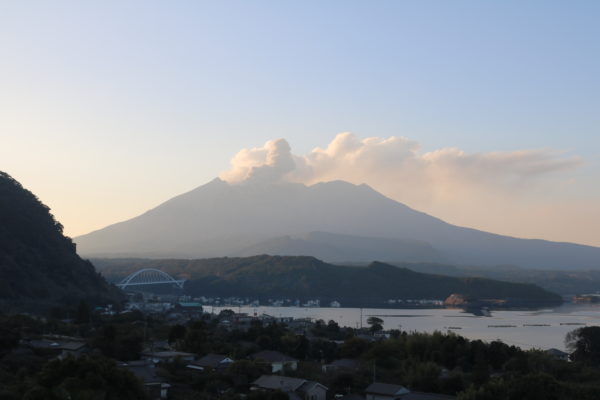 Der Sakurajima vom Osten aus gesehen