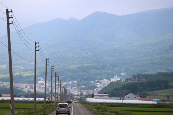 Typische Landstrasse auf Hokkaido