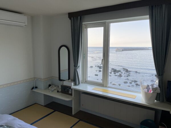 Zimmer mit Meerblick im Iruka-Hotel in Utoro, Shiretoko