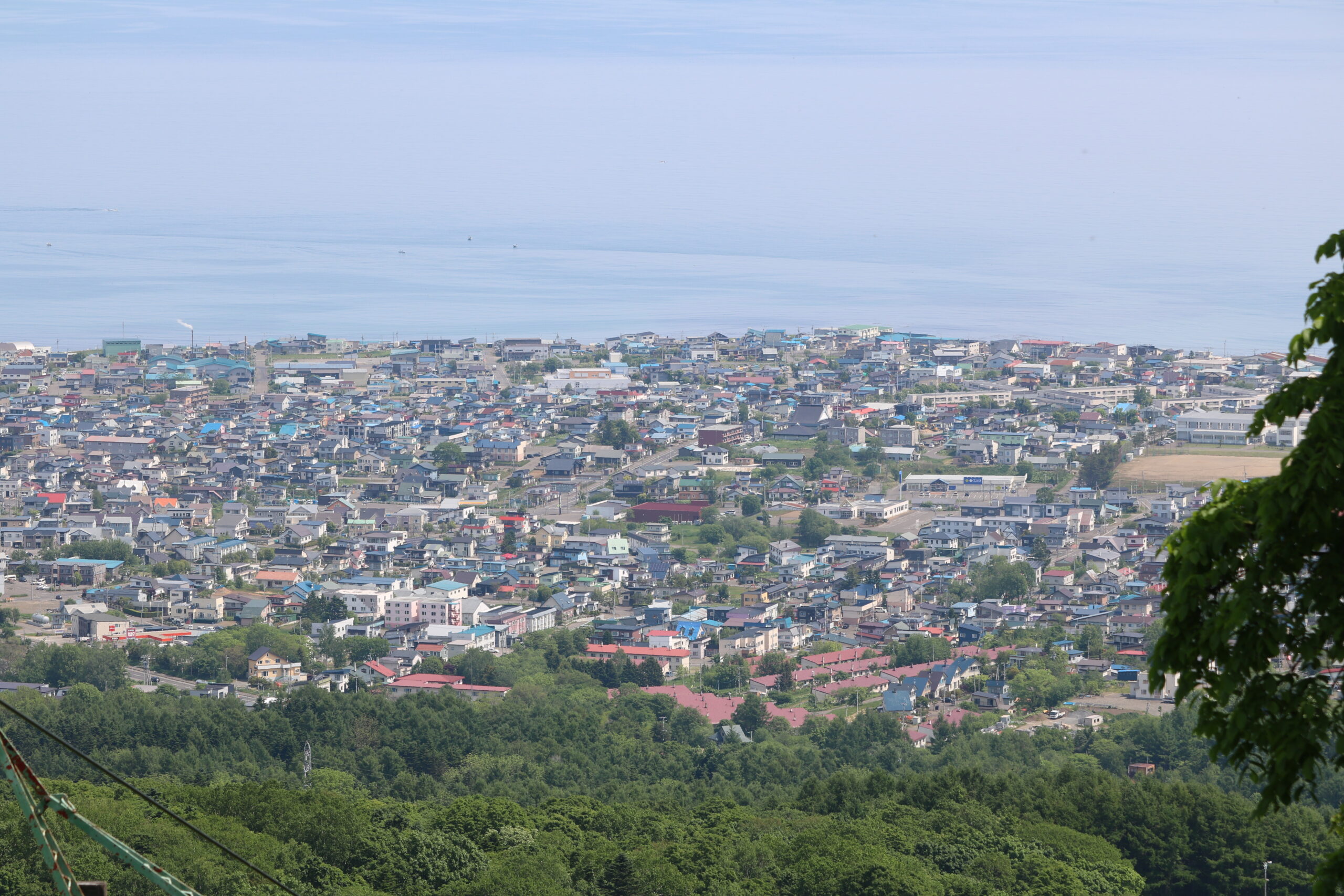 Blick auf das Stadtzentrum von Mombetsu