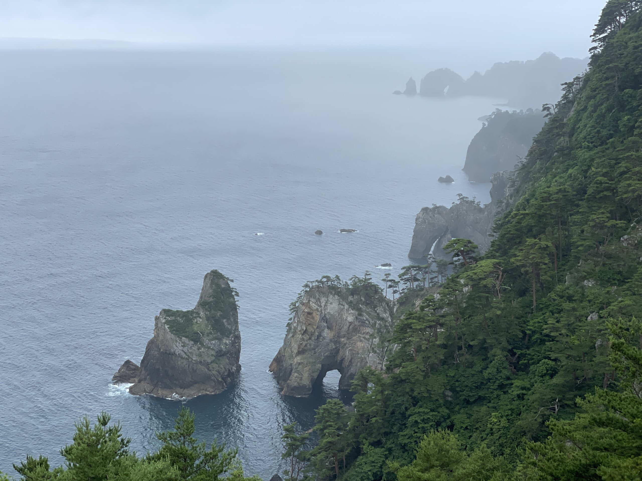 Rias-Küste am Kap Kitayamazaki südlich von Kuji