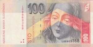 スロヴァキアの100コルナのお札