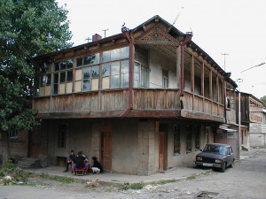 アッハルツィヘにある伝統的なグルジアの家