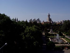 Blick aus dem Hotel auf Satu Mare