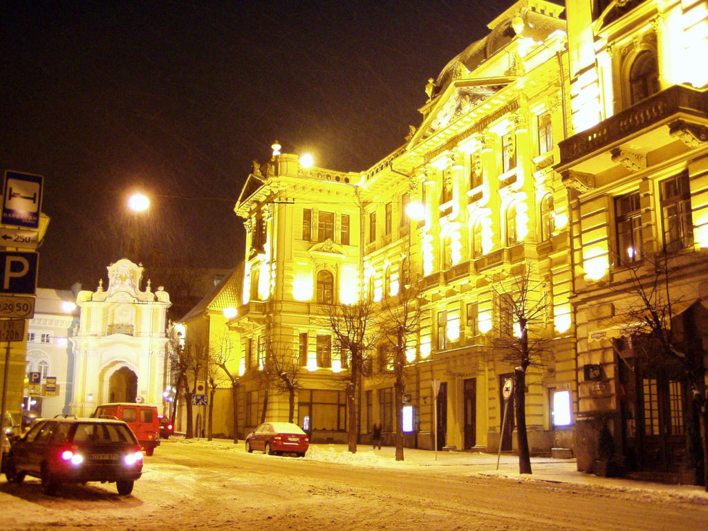 Vilnius sieht auch in der Nacht gut aus