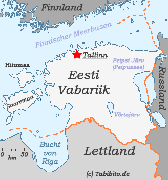 Anklickbare Karte von Estland