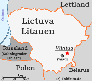 Anklickbare Karte von Litauen