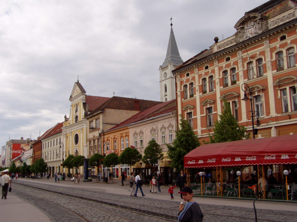 Die Innenstadt von Kosice an der Hlavná