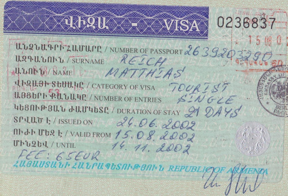 Armenisches Visum
