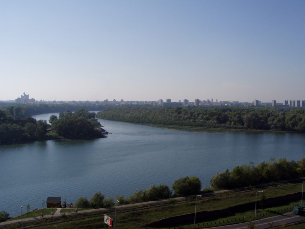 Zusammenfluss von Save und Donau bei Belgrad