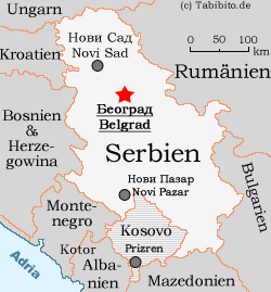 Anklickbare Karte von Serbien