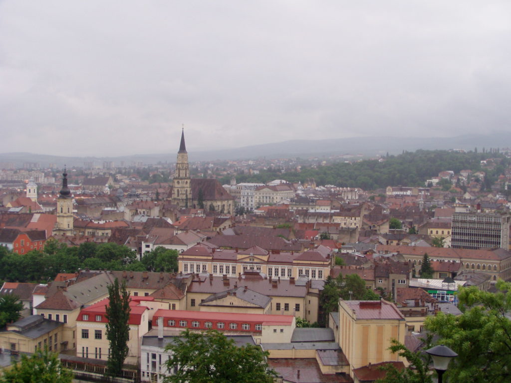 Blick von den Resten der Festung auf die Innenstadt