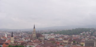 Blick von den Resten der Festung auf die Innenstadt