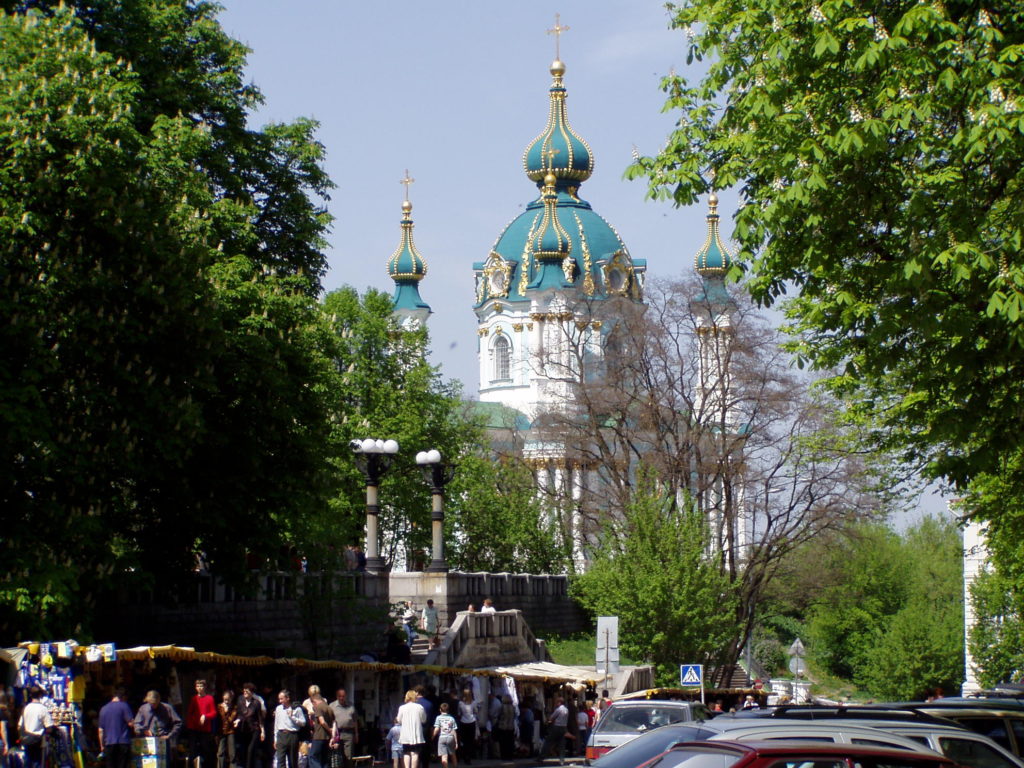 Die barocke Andreaskirche - gebaut 1749 und Katherina der Grossen gewidmet