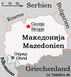 Anklickbare Karte von Mazedonien