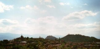 Blick von den Eumolpias-Ruinen auf Plovdiv